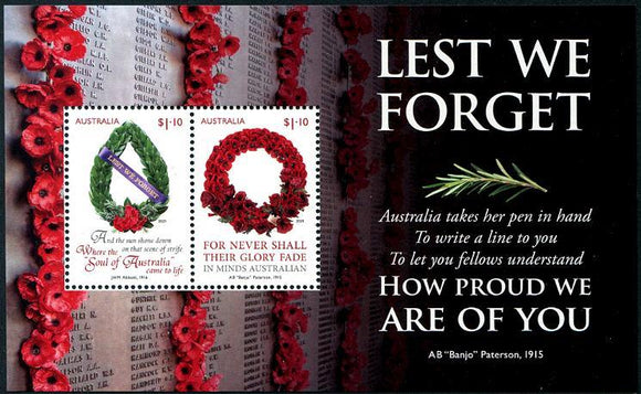 AUS2021-15M Australia Lest We Forget - Anzac 2021 Souvenir Sheet