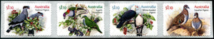 AUS2021-18SA Australia Doves & Pigeons Coil Strip of 4 Different (1)