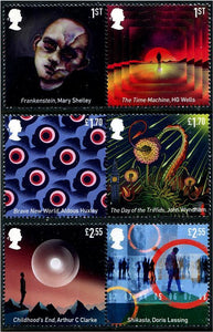GRBR2021-06 Great Britain 2021 Classic Science Fiction Setenant Pairs (3)