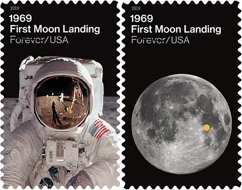 US #5399-5400 2019  Moon Landing
