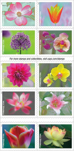 US #5558-5567 US New Issue 2021 Garden Beauty Complete Set of 10 Forever Stamp